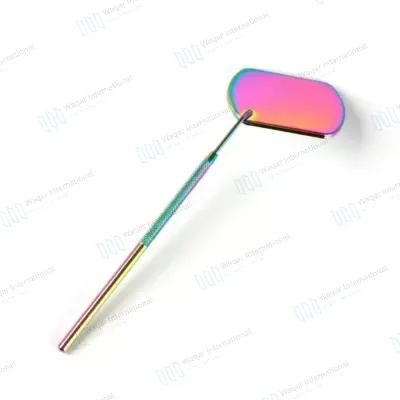 Sustainable Metal Eyelash Mirrors Round Shape Handheld Lighted