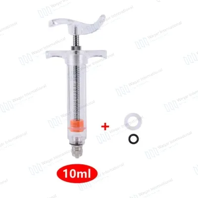 Reusable Stainless Steel Veterinary Syringe 50ML Lab Sampler