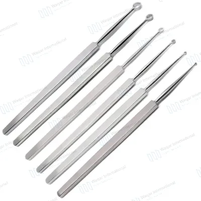6-Pcs Dermal Curette Set 1mm-6mm Medical