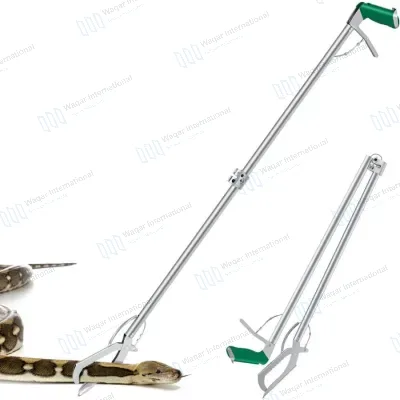 Extra Long Stainless Steel Snake Tongs Wide Jaw Reptile