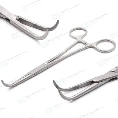 Steel Curved Hemostatic Surgical Instruments