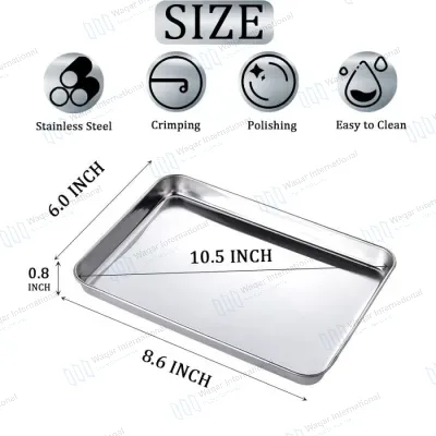 Stainless Steel Instrument Tray for Medical Surgical Dental