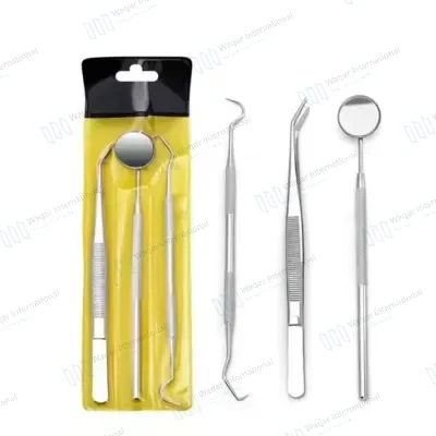 Dental Examination Set Mirror Probe Tweezers Dentist College