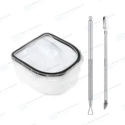 Stainless Steel Stone Fashion Foot File Manicure Cuticle Pusher