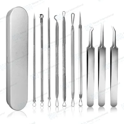 Stainless Steel Blackhead Remover Kit with Vacuum Technology