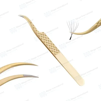 Stainless Steel Eyelash Extension Tweezers 90 Degree