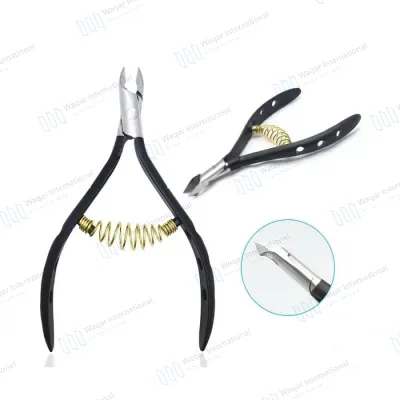 Cuticle Nipper 12cm Stainless Steel Flat Double Spring