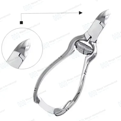 Stainless Steel Curved Nail Cuticle Nipper Pusher Manicure