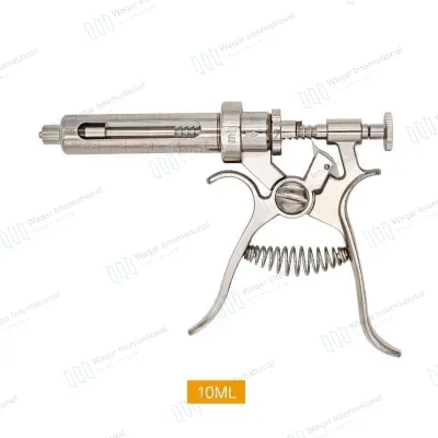 Continuous Reusable Stainless Steel Syringe Vaccine Injector Adjustable