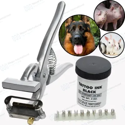 Stainless Steel Veterinary Surgical Instruments Pig Goat Tattoo Pliers