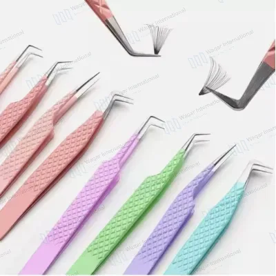 Black Silver Grip Stainless Steel Beauty Eyelash