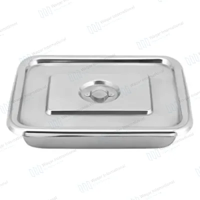 Pack 3 Medical Trays Stainless Steel Rectangular Laboratory