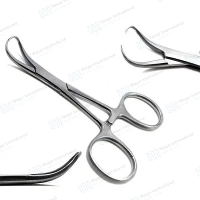 Backhaus Stainless Steel Dental Towel Forceps