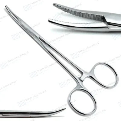 5 Inch Curved Mosquito Hemostatic Forceps Stainless Steel Locking