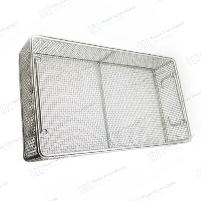 Stainless Steel Mesh Sterilization Tray with Lid Size