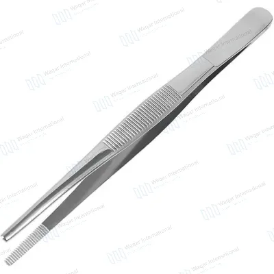 Stainless Steel Dressing Forceps Straight Surgical Thumb Tweezer