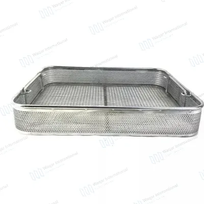 Stainless Steel Mesh Sterilization Tray Reusable Surgical Instrument Basket