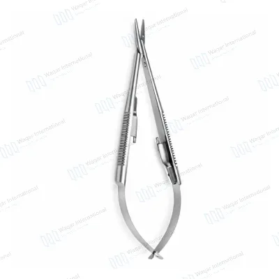 Castroviejo Needle Holder with Lock Precision Eye Surgery