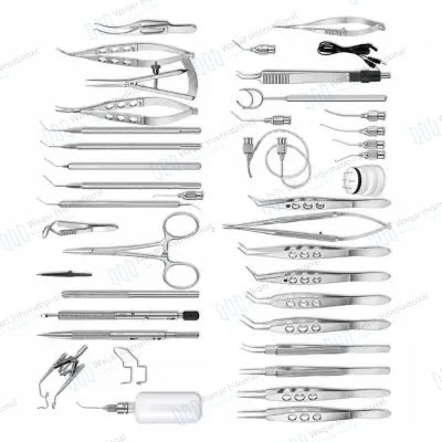 Stainless Steel Phaco Cataract Surgery Instrument Set