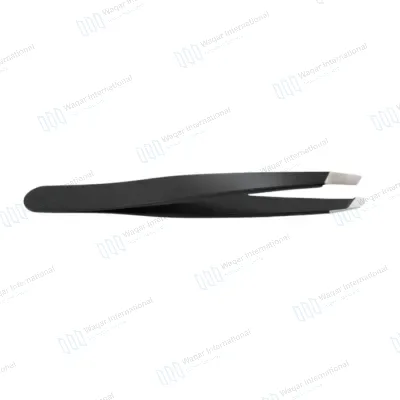 Stainless Steel Eyebrow Tweezers Precision Slant Tip