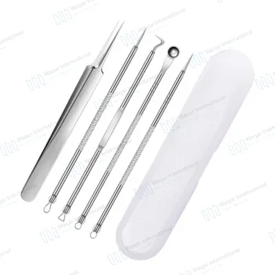5Pcs Surgical Stainless Steel Blackhead Remover Set Acne Treatment