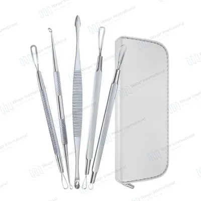 5PCS Stainless Steel Blackhead Remover Kit Acne Extraction Tools