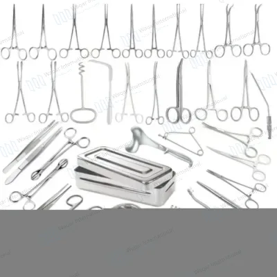 Surgical Scissor Set Stainless Steel Abdominal Dissecting Instrument Kit