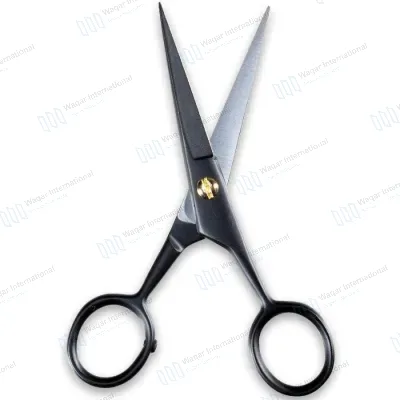 Stainless Steel Straight Barber Beard Cutting Scissors Moustache Plastic