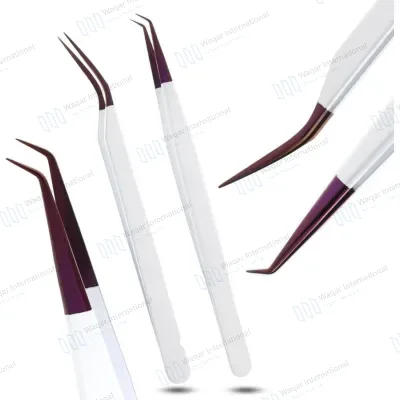 Stainless Steel Eyelash Extension Tweezers Anti-Static