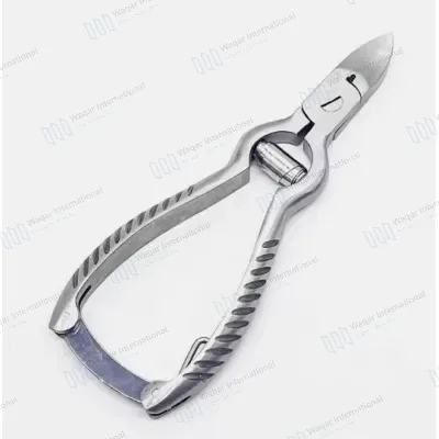 Stainless Steel Luxury Pink Cuticle Nippers Curved Blade Wide