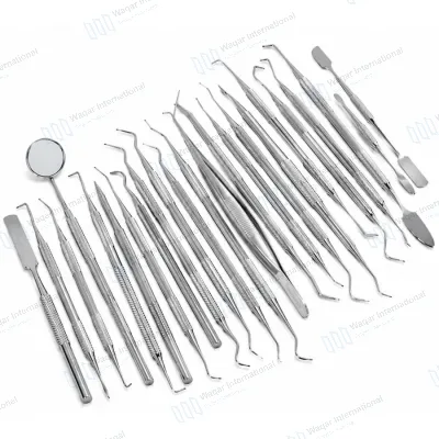 Dental Micro Probe Scaler Explorer Set Stainless Steel Double