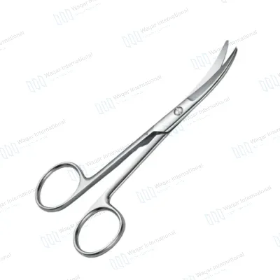 Enucleation Scissors Medium Curved Stainless Steel Ophthalmic Surgical Instrument