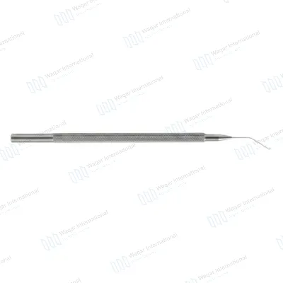 Kuglen Lens Manipulator Angled Round Stainless Steel Ophthalmic