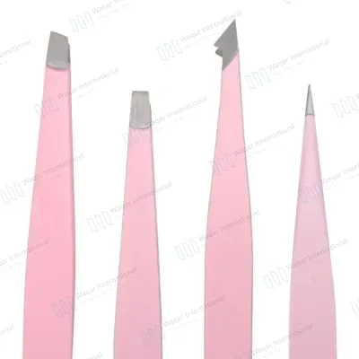 Eyebrow Tweezer Set 4 PCS Stainless Steel Beauty