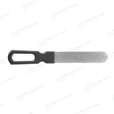 Stainless Steel Straight Sandpaper Nail File Double Sided
