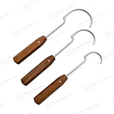 Wood Handle Wire Passer Set 3-Piece Orthopedic Surgical Instrument