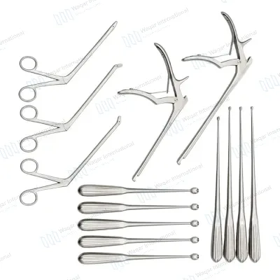 Stainless Steel 14-Piece Neurosurgical Laminectomy Instrument Set