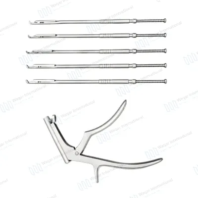Rotating Kerrison Rongeur Set Interlaminar Spine Surgical Instruments