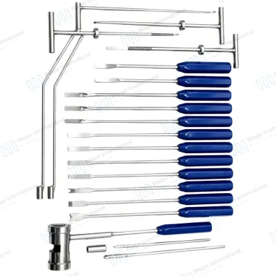 Complete Mueller Type Cement Removal Set 22PCS Orthopedic Revision