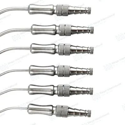 Complete Steel Frazier Suction Tubes Ball Tip Set