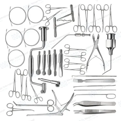 Complete Neurosurgery Instrument Set Brain Cranial Microsurgery Instruments