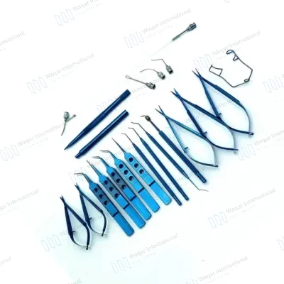 Titanium Ophthalmic Surgical Instruments 21Pcs Cataract Surgery Set Eye