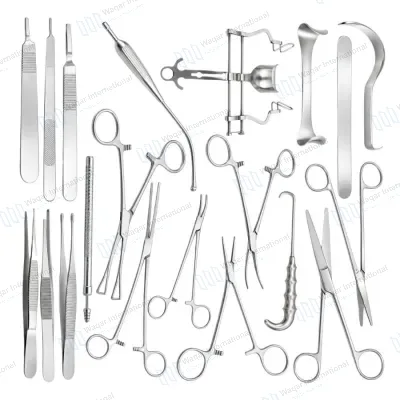 Gynecological Hysterectomy Instrument Kit Uterus Removal Surgery Tools