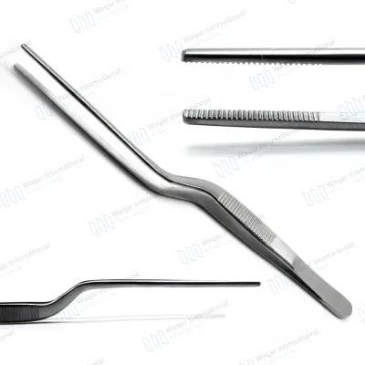 Adson Bayonet Forceps 16 cm Medical Dressing Serrated 1.7cm