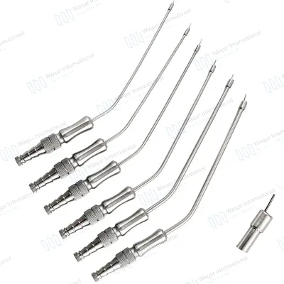 Complete Frazier Suction Tubes Ball Tip 6PCS Surgical Instrument