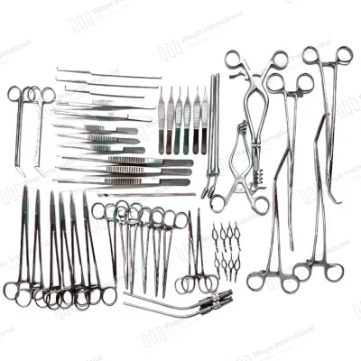 Complete Vascular Surgery 50PCS Stainless Steel Surgical Instrument Kit