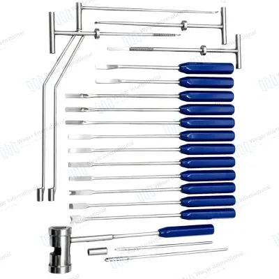 Stainless Titanium Cement Removal Instruments Set Orthopedic