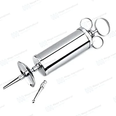 Disposable Automatic Veterinary Syringe Stainless Steel Adjustable Obstetric