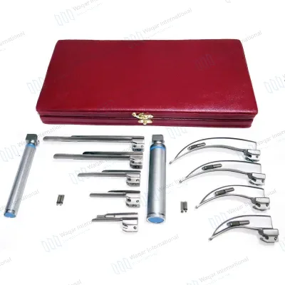 Macintosh Conventional Laryngoscope Set 4 Blades Handle