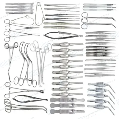 Major Vascular Surgery Set 62Pcs Stainless Steel Surgical
